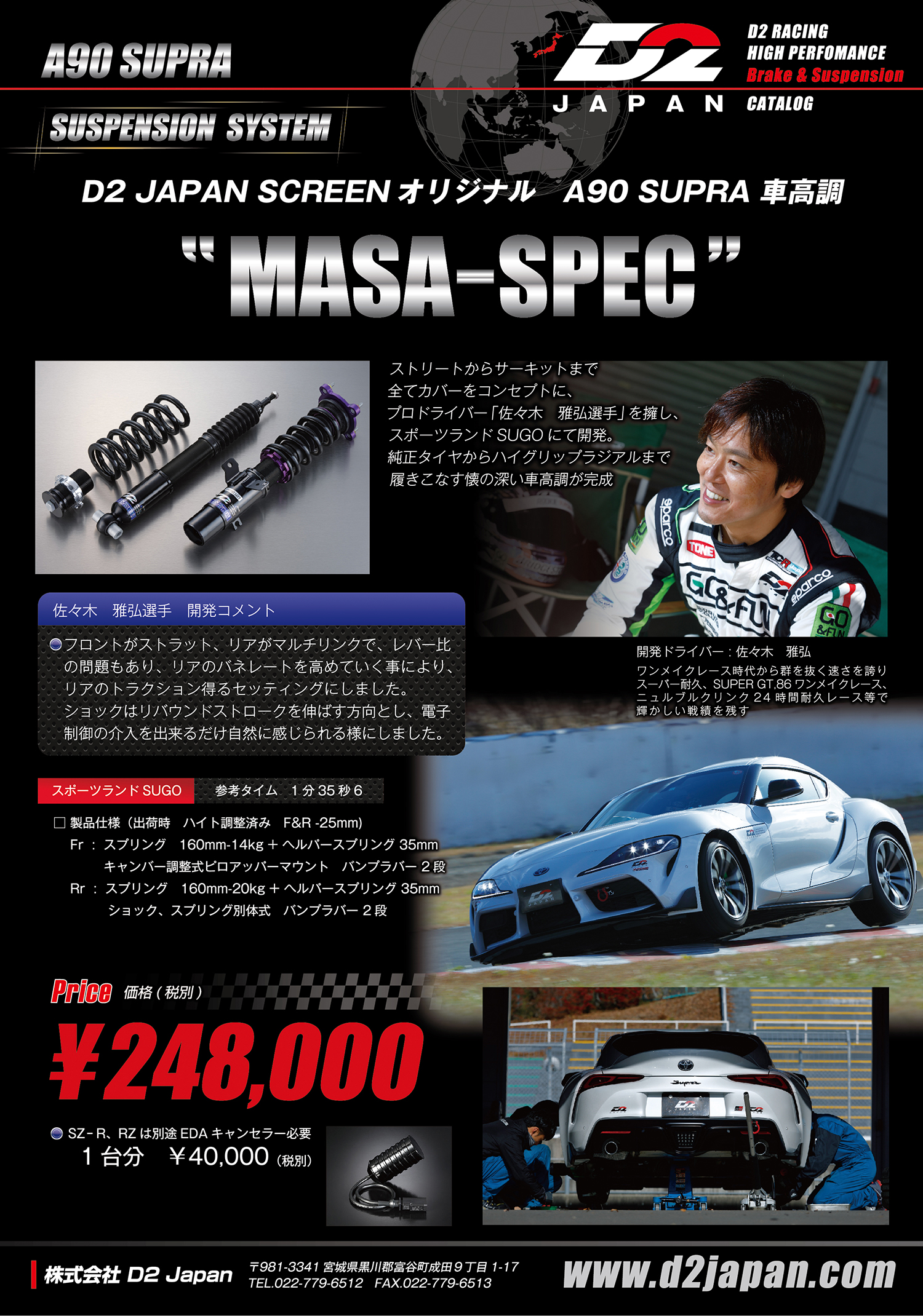 希少 D2ジャパン サスペンションシステム ストリート デミオ D-MA-01 D2JAPAN サスペンションキット 車高調 